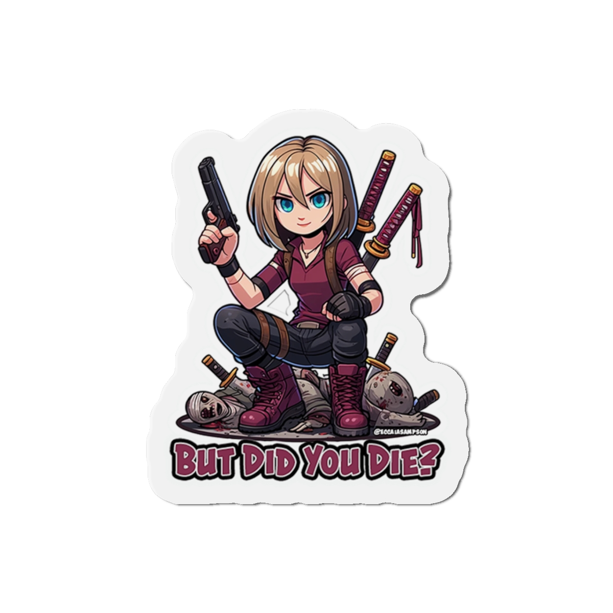 Eccaia Resident Evil -Inspired Die-Cut Magnet - 'But Did You Die?' - Fun Decor for Gamers & Collectors - Image 7